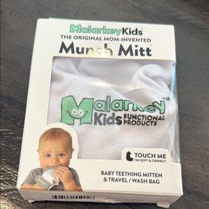 Malarkey Kids Washable Munch Mitt Pastel Pink Heart Print